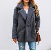 imagePRETTYGARDEN Womens Fashion Winter Coat Sherpa Fleece Faux Fur Shearling Oversized Trendy Jackets Warm OuterwearStyle Two Dark Grey