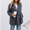 imagePRETTYGARDEN Womens Fashion Winter Coat Sherpa Fleece Faux Fur Shearling Oversized Trendy Jackets Warm OuterwearStyle Two Dark Grey