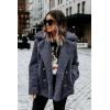 imagePRETTYGARDEN Womens Fashion Winter Coat Sherpa Fleece Faux Fur Shearling Oversized Trendy Jackets Warm OuterwearStyle Two Dark Grey