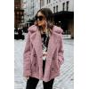 imagePRETTYGARDEN Womens Fashion Winter Coat Sherpa Fleece Faux Fur Shearling Oversized Trendy Jackets Warm OuterwearStyle Two Pink