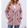 imagePRETTYGARDEN Womens Fashion Winter Coat Sherpa Fleece Faux Fur Shearling Oversized Trendy Jackets Warm OuterwearStyle Two Pink