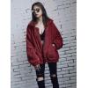 imagePRETTYGARDEN Womens Fashion Winter Coat Sherpa Fleece Faux Fur Shearling Oversized Trendy Jackets Warm OuterwearWine Red