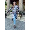 imagePRETTYGARDEN Womens Plaid Shacket Jacket Trendy Casual Button Wool Blend Winter Tartan Trench Coat with PocketsBrown