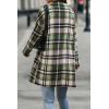 imagePRETTYGARDEN Womens Plaid Shacket Jacket Trendy Casual Button Wool Blend Winter Tartan Trench Coat with PocketsGreen