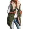imagePRETTYGARDEN Womens 2025 Fall Reversible Vests Sleeveless Fleece Jacket Zip Up Hoodie Pockets Long Warm Winter Coat OuterwearArmy Green