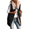 imagePRETTYGARDEN Womens 2025 Fall Reversible Vests Sleeveless Fleece Jacket Zip Up Hoodie Pockets Long Warm Winter Coat OuterwearBlack