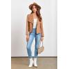 imagePRETTYGARDEN Womens Faux Suede Jackets 2025 Spring Fall Clothes Long Sleeve Open Front Cropped Coat OutwearCamel
