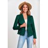 imagePRETTYGARDEN Womens Faux Suede Jackets 2025 Spring Fall Clothes Long Sleeve Open Front Cropped Coat OutwearDark Green