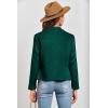 imagePRETTYGARDEN Womens Faux Suede Jackets 2025 Spring Fall Clothes Long Sleeve Open Front Cropped Coat OutwearDark Green