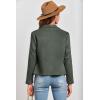 imagePRETTYGARDEN Womens Faux Suede Jackets 2025 Spring Fall Clothes Long Sleeve Open Front Cropped Coat OutwearLight Green