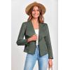 imagePRETTYGARDEN Womens Faux Suede Jackets 2025 Spring Fall Clothes Long Sleeve Open Front Cropped Coat OutwearLight Green