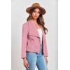 imagePRETTYGARDEN Womens Faux Suede Jackets 2025 Spring Fall Clothes Long Sleeve Open Front Cropped Coat OutwearPink