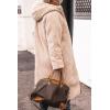 imagePRETTYGARDEN Womens 2025 Winter Fashion Clothes Oversized Shearling Fleece Long Coats JacketsBrick Red