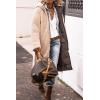 imagePRETTYGARDEN Womens 2025 Winter Fashion Clothes Oversized Shearling Fleece Long Coats JacketsDark Coffee