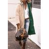 imagePRETTYGARDEN Womens 2025 Winter Fashion Clothes Oversized Shearling Fleece Long Coats JacketsDark Green