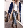 imagePRETTYGARDEN Womens 2025 Winter Fashion Clothes Oversized Shearling Fleece Long Coats JacketsNavy