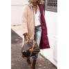 imagePRETTYGARDEN Womens 2025 Winter Fashion Clothes Oversized Shearling Fleece Long Coats JacketsWine Red