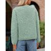 imagePRETTYGARDEN Womens Faux Fur Shearling Coat Fuzzy Fleece Button Up Trendy Fall Winter Cropped Jackets OuterwearBean Green