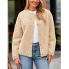 imagePRETTYGARDEN Womens Faux Fur Shearling Coat Fuzzy Fleece Button Up Trendy Fall Winter Cropped Jackets OuterwearBeige