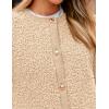 imagePRETTYGARDEN Womens Faux Fur Shearling Coat Fuzzy Fleece Button Up Trendy Fall Winter Cropped Jackets OuterwearBeige