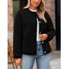 imagePRETTYGARDEN Womens Faux Fur Shearling Coat Fuzzy Fleece Button Up Trendy Fall Winter Cropped Jackets OuterwearBlack