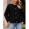 imagePRETTYGARDEN Womens Faux Fur Shearling Coat Fuzzy Fleece Button Up Trendy Fall Winter Cropped Jackets OuterwearBlack