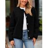 imagePRETTYGARDEN Womens Faux Fur Shearling Coat Fuzzy Fleece Button Up Trendy Fall Winter Cropped Jackets OuterwearBlack