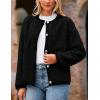 imagePRETTYGARDEN Womens Faux Fur Shearling Coat Fuzzy Fleece Button Up Trendy Fall Winter Cropped Jackets OuterwearBlack