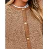 imagePRETTYGARDEN Womens Faux Fur Shearling Coat Fuzzy Fleece Button Up Trendy Fall Winter Cropped Jackets OuterwearCamel