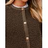 imagePRETTYGARDEN Womens Faux Fur Shearling Coat Fuzzy Fleece Button Up Trendy Fall Winter Cropped Jackets OuterwearCoffee