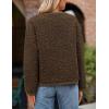 imagePRETTYGARDEN Womens Faux Fur Shearling Coat Fuzzy Fleece Button Up Trendy Fall Winter Cropped Jackets OuterwearCoffee