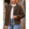 imagePRETTYGARDEN Womens Faux Fur Shearling Coat Fuzzy Fleece Button Up Trendy Fall Winter Cropped Jackets OuterwearCoffee