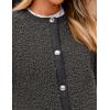 imagePRETTYGARDEN Womens Faux Fur Shearling Coat Fuzzy Fleece Button Up Trendy Fall Winter Cropped Jackets OuterwearDark Grey