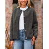 imagePRETTYGARDEN Womens Faux Fur Shearling Coat Fuzzy Fleece Button Up Trendy Fall Winter Cropped Jackets OuterwearDark Grey
