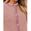 imagePRETTYGARDEN Womens Faux Fur Shearling Coat Fuzzy Fleece Button Up Trendy Fall Winter Cropped Jackets OuterwearPink