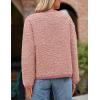 imagePRETTYGARDEN Womens Faux Fur Shearling Coat Fuzzy Fleece Button Up Trendy Fall Winter Cropped Jackets OuterwearPink
