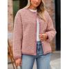 imagePRETTYGARDEN Womens Faux Fur Shearling Coat Fuzzy Fleece Button Up Trendy Fall Winter Cropped Jackets OuterwearPink