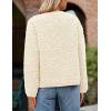 imagePRETTYGARDEN Womens Faux Fur Shearling Coat Fuzzy Fleece Button Up Trendy Fall Winter Cropped Jackets OuterwearWhite