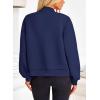 imagePRETTYGARDEN Womens Bomber Jackets Winter Trendy Varsity Jackets Shackets Button Down Cropped Coats with PocketsDark Blue