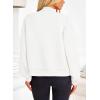 imagePRETTYGARDEN Womens Bomber Jackets Winter Trendy Varsity Jackets Shackets Button Down Cropped Coats with PocketsWhite