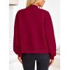 imagePRETTYGARDEN Womens Bomber Jackets Winter Trendy Varsity Jackets Shackets Button Down Cropped Coats with PocketsWine Red