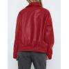 imagePRETTYGARDEN Womens Faux Leather Jackets 2025 Spring Bomber Jacket Zip Up Motorcycle Coats Long Sleeve Winter ClothesDark Red
