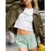imagePRETTYGARDEN Womens Faux Leather Motorcycle Jacket Trendy Fall Spring Clothes Oversized Zip Up Winter Coat OuterwearArmy Green