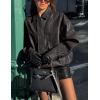 imagePRETTYGARDEN Womens Faux Leather Motorcycle Jacket Trendy Fall Spring Clothes Oversized Zip Up Winter Coat OuterwearGrey