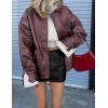 imagePRETTYGARDEN Womens Faux Leather Motorcycle Jacket Trendy Fall Spring Clothes Oversized Zip Up Winter Coat OuterwearPurple