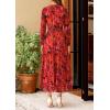 imagePRETTYGARDEN Womens Floral Maxi Dress 2025 Spring Long Sleeve V Neck Casual A Line Long Flowy Boho Party DressesFloral Red