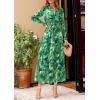 imagePRETTYGARDEN Womens Floral Maxi Dress 2025 Spring Long Sleeve V Neck Casual A Line Long Flowy Boho Party DressesGreen