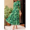 imagePRETTYGARDEN Womens Floral Maxi Dress 2025 Spring Long Sleeve V Neck Casual A Line Long Flowy Boho Party DressesGreen
