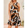 imagePRETTYGARDEN Womens 2025 Summer Boho Floral Mini Dress Sleeveless Backless Short Wedding Guest Beach Vacation SundressesFloral Black Multicolored
