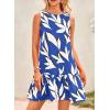 imagePRETTYGARDEN Womens 2025 Summer Boho Floral Mini Dress Sleeveless Backless Short Wedding Guest Beach Vacation SundressesFloral Blue Beige